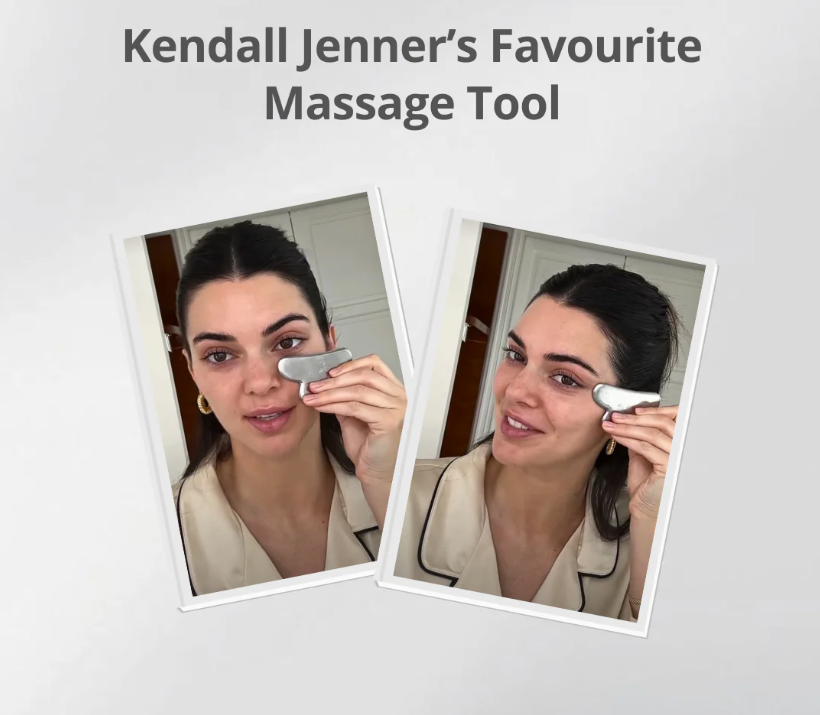 Stainless steel gua sha lifestyle image