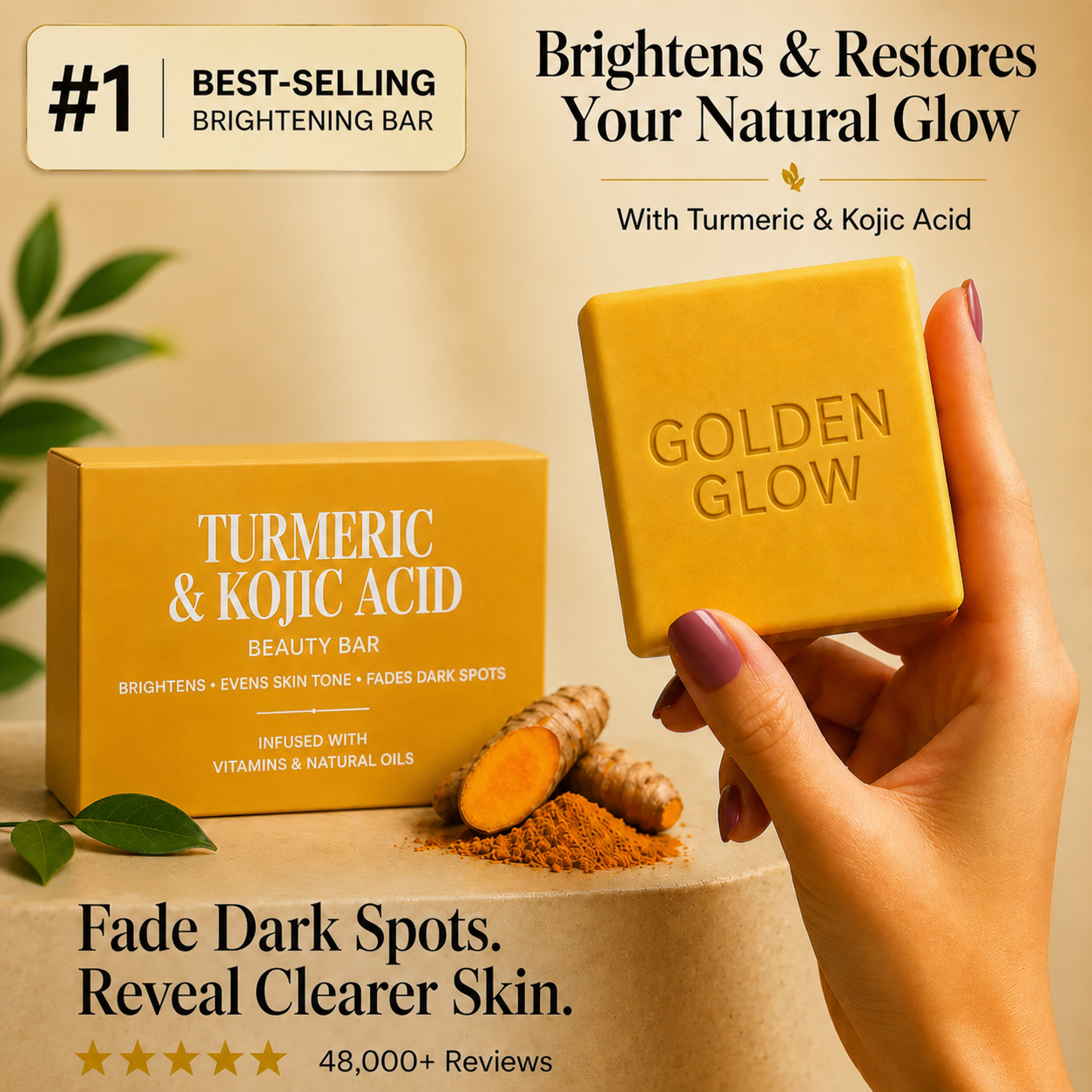 Turmeric + Kojic Acid Brightening Soap gallery image 4